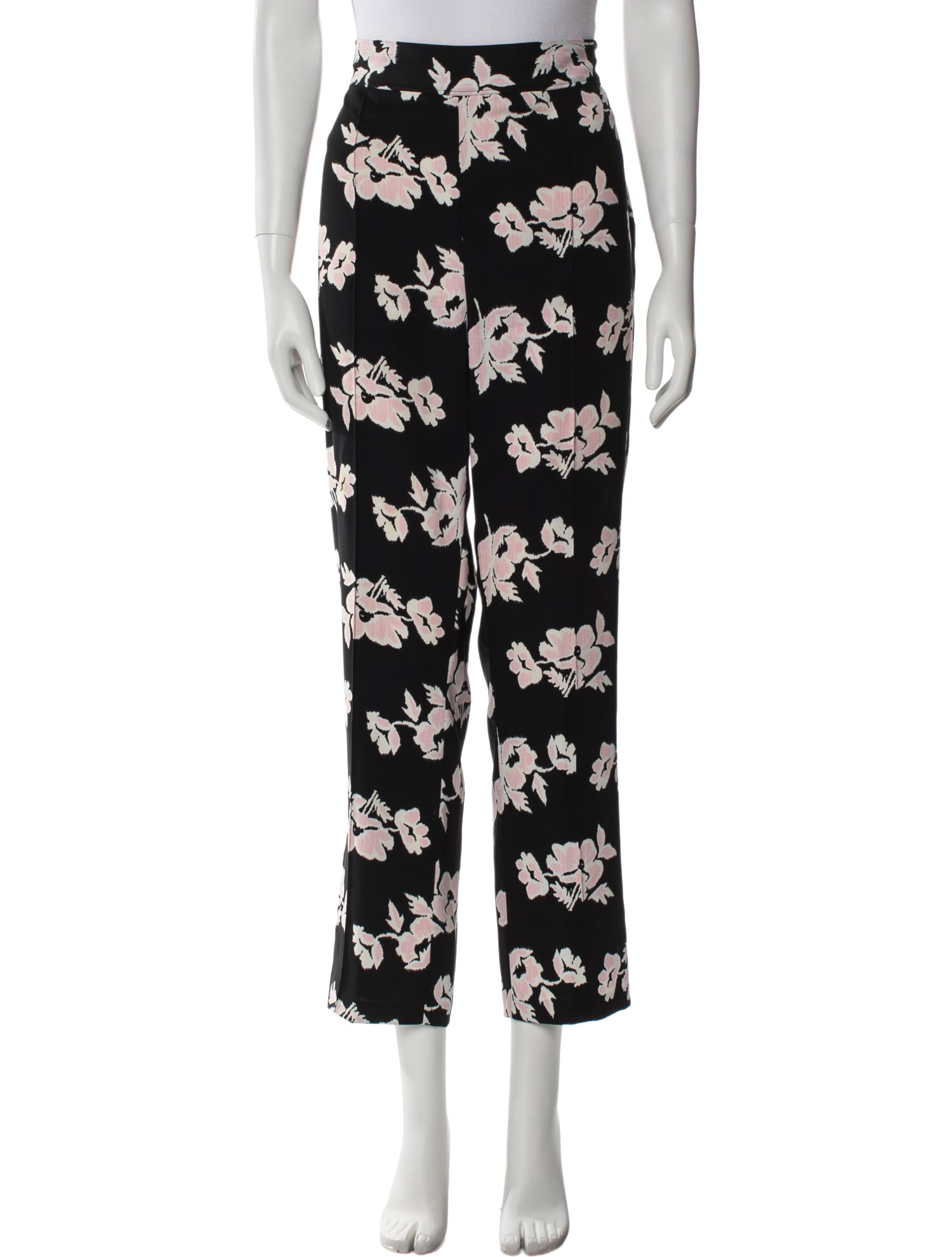 Cinq à Sept Floral Print Straight Leg Pants