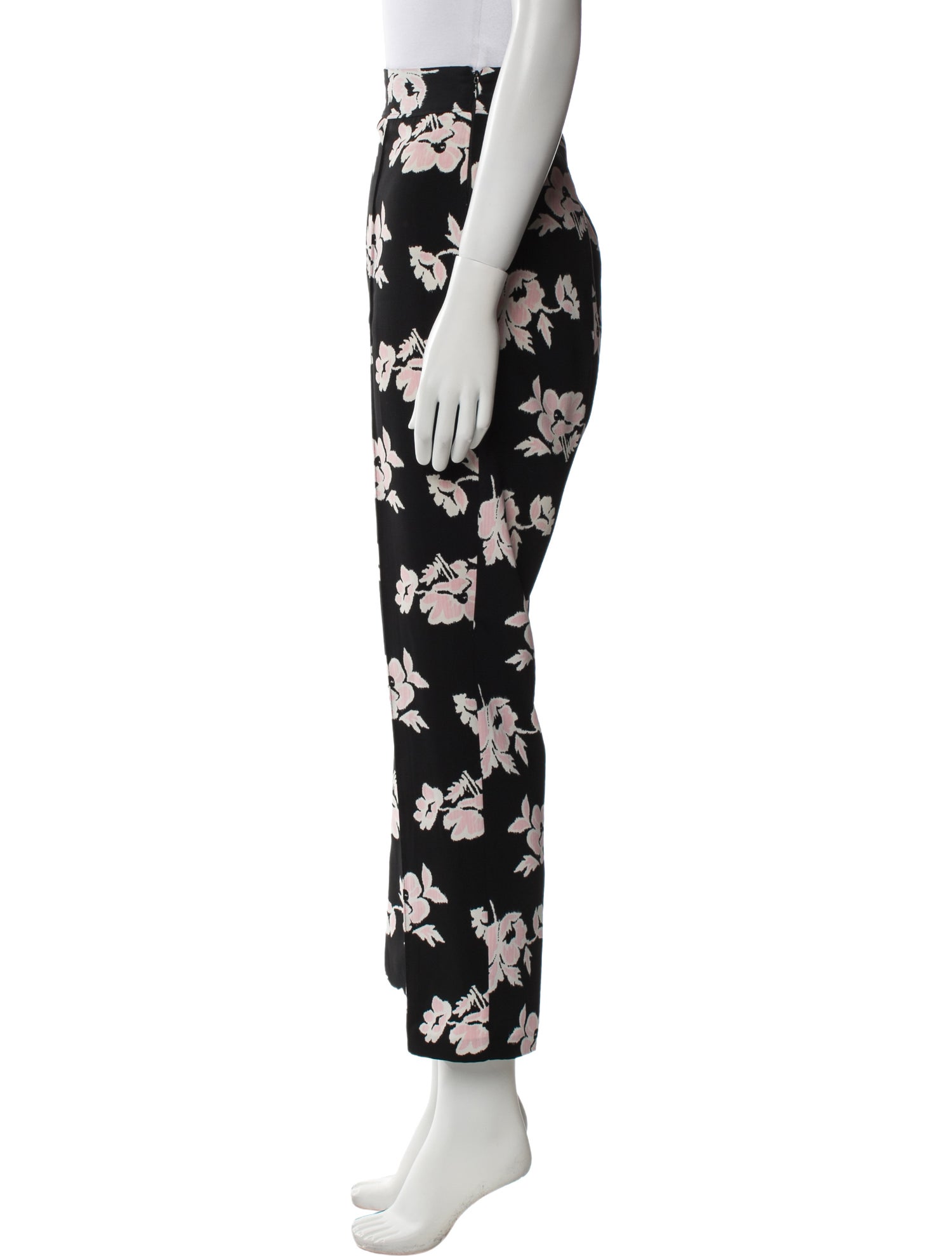 Cinq à Sept Floral Print Straight Leg Pants