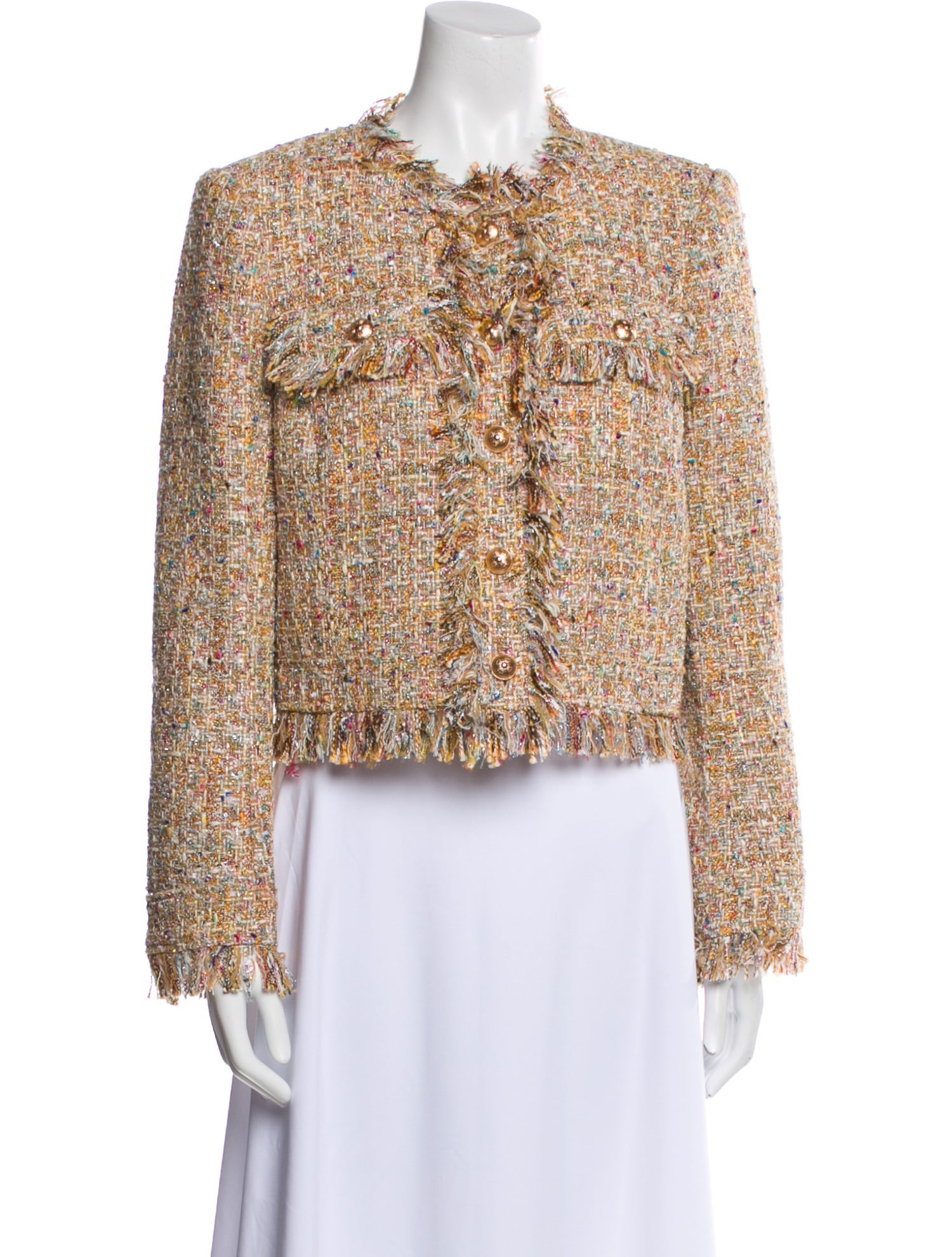 Cinq à Sept Tweed Pattern Evening Jacket w/ Tags