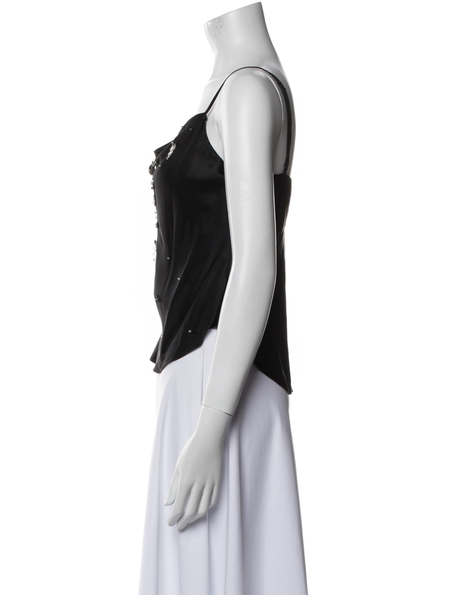 Cinq à Sept Silk V-Neck Crop Top w/ Tags