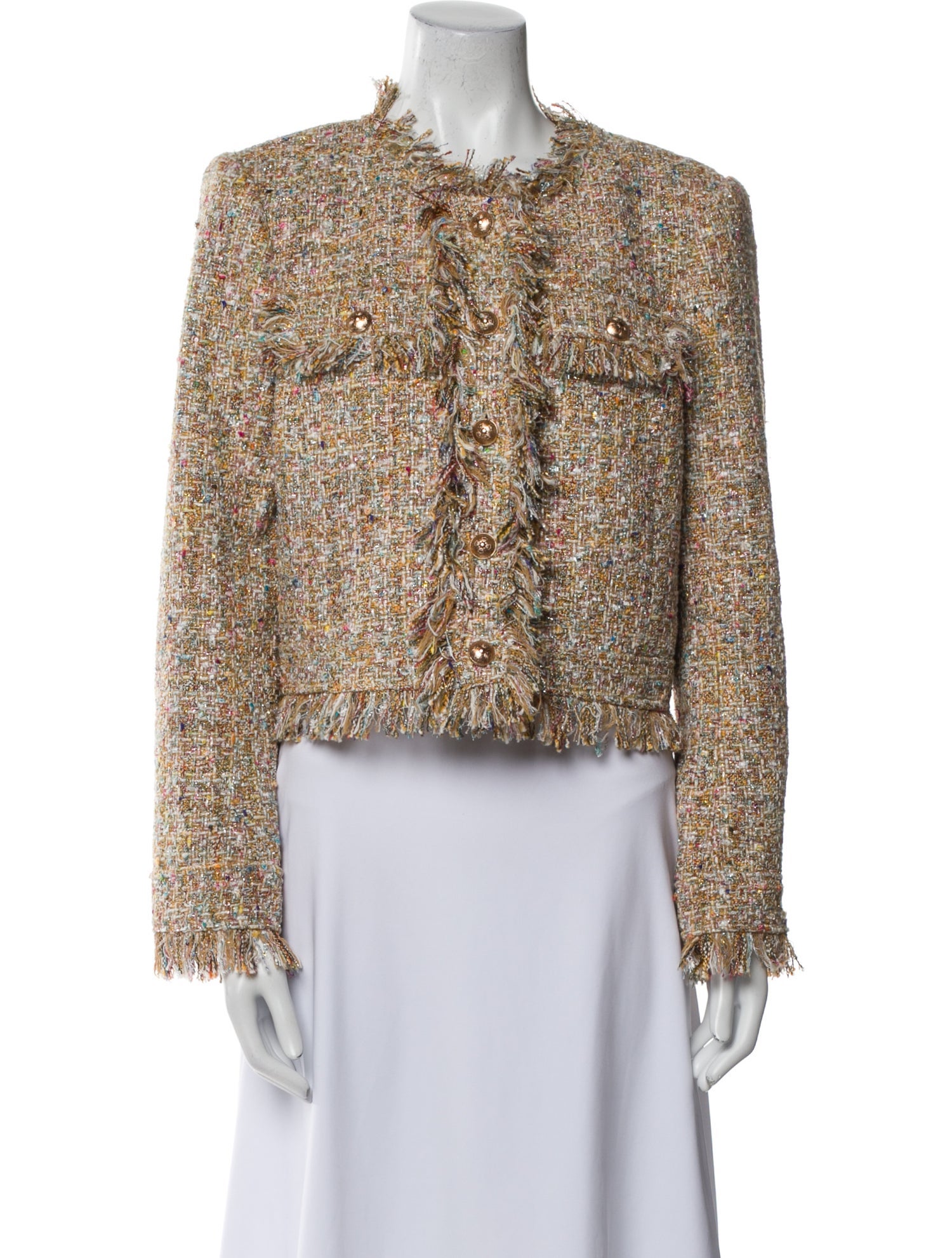 Cinq à Sept Tweed Pattern Evening Jacket w/ Tags