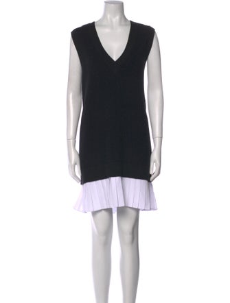 Cinq à Sept Colorblock Pattern Mini Dress