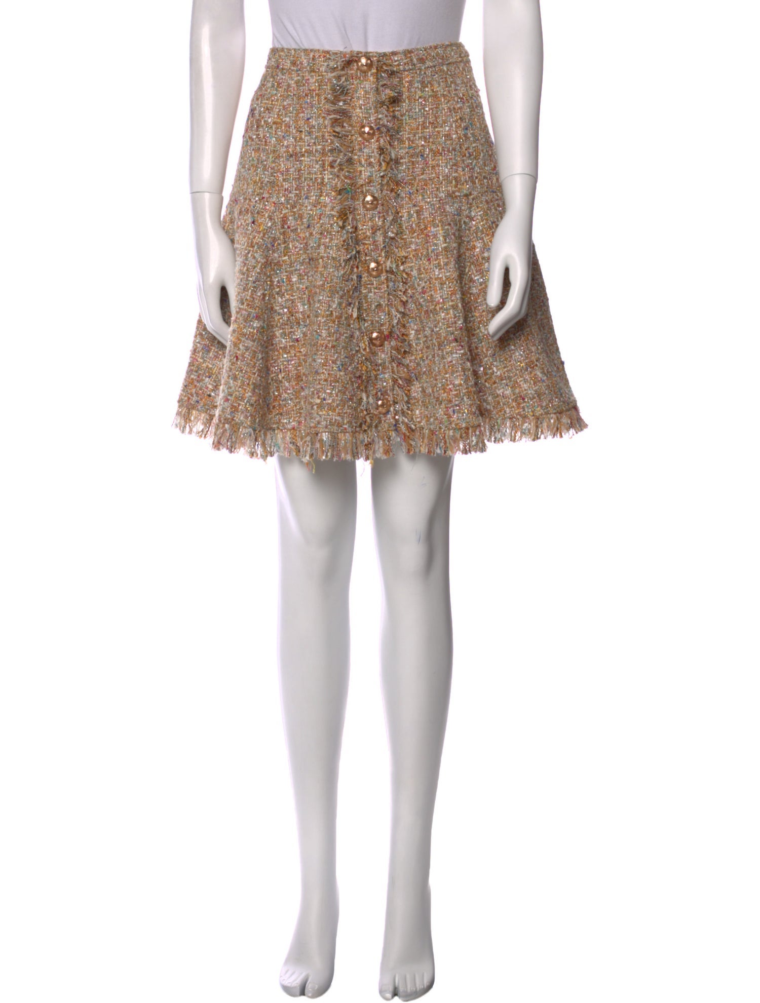 Cinq à Sept Tweed Pattern Knee-Length Skirt w/ Tags