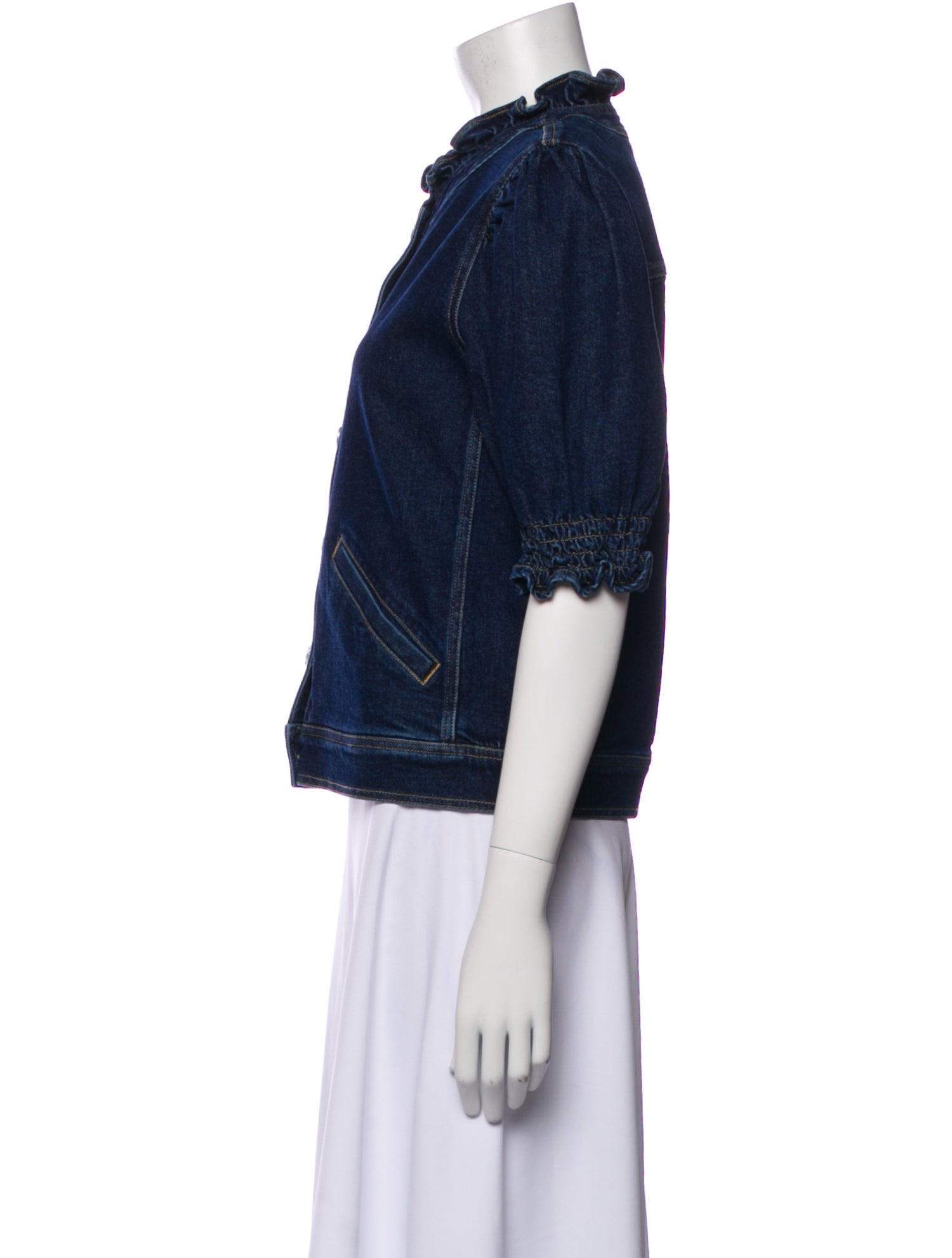 Cinq à Sept Mock Neck Short Sleeve Crop Top w/ Tags