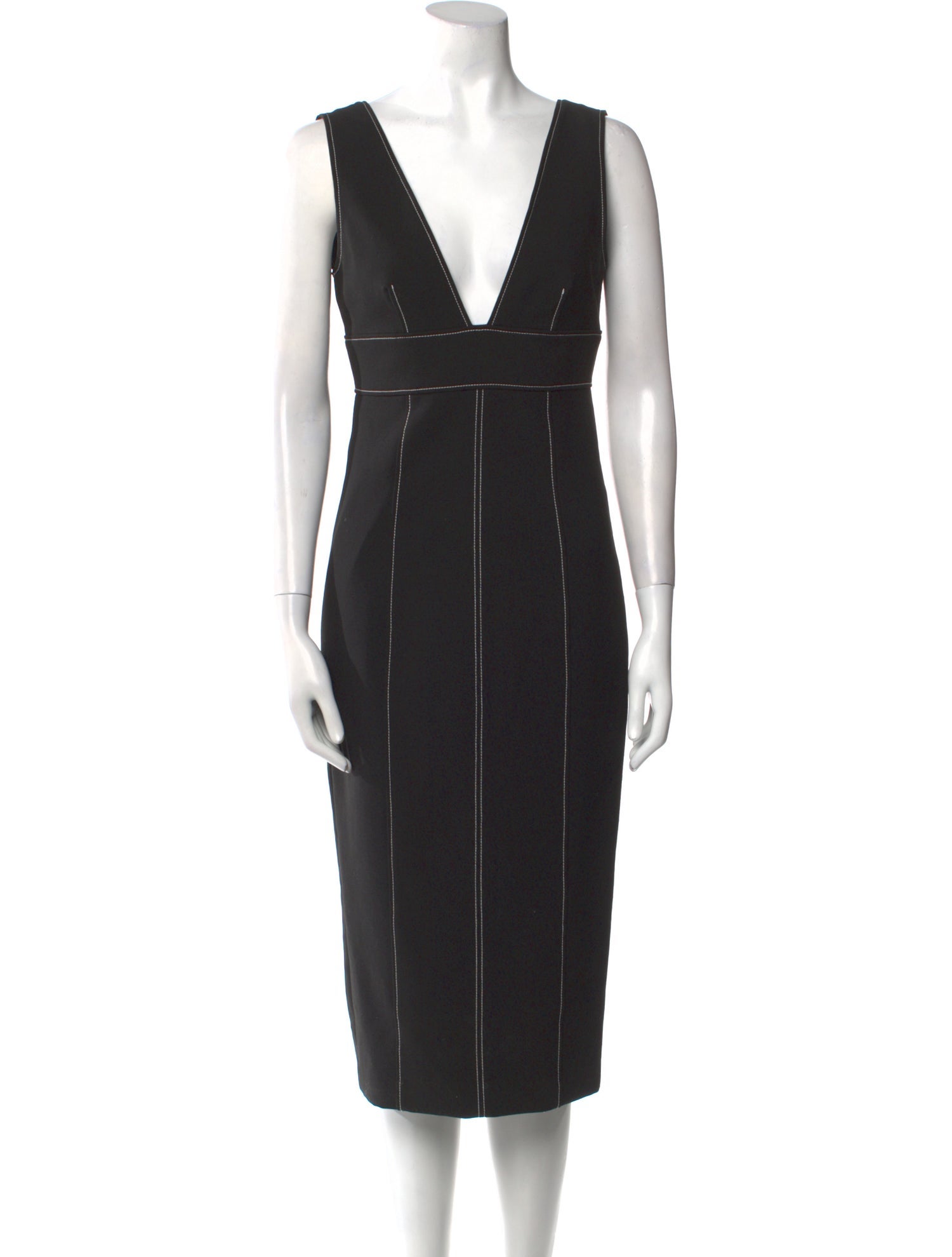 Cinq à Sept Striped Midi Length Dress