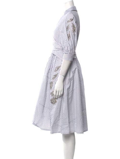 Cinq à Sept Striped Midi Length Dress