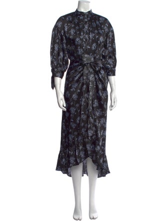 Cinq à Sept Floral Print Long Dress