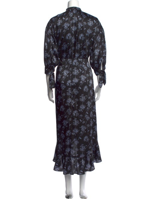 Cinq à Sept Floral Print Long Dress