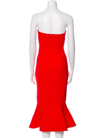 Cinq à Sept Strapless Midi Length Dress