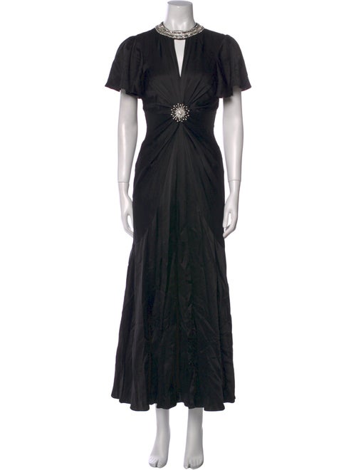 Cinq à Sept Mock Neck Long Dress