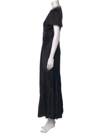 Cinq à Sept Mock Neck Long Dress