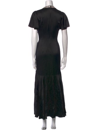 Cinq à Sept Mock Neck Long Dress