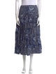 Cinq à Sept Floral Print Midi Length Skirt
