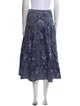 Cinq à Sept Floral Print Midi Length Skirt