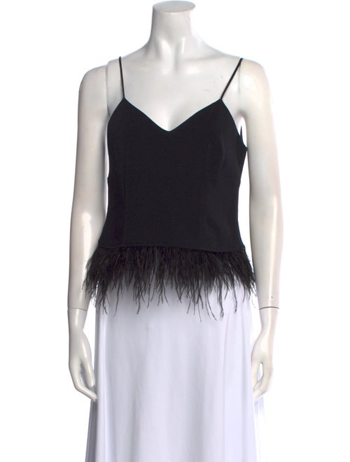 Cinq à Sept V-Neck Sleeveless Crop Top