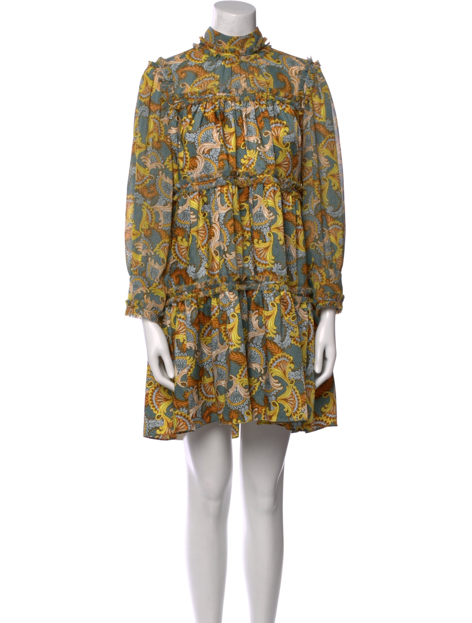 Cinq à Sept Paisley Print Mini Dress