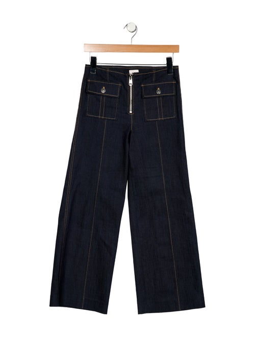 Cinq à Sept Mid-Rise Wide Leg Jeans