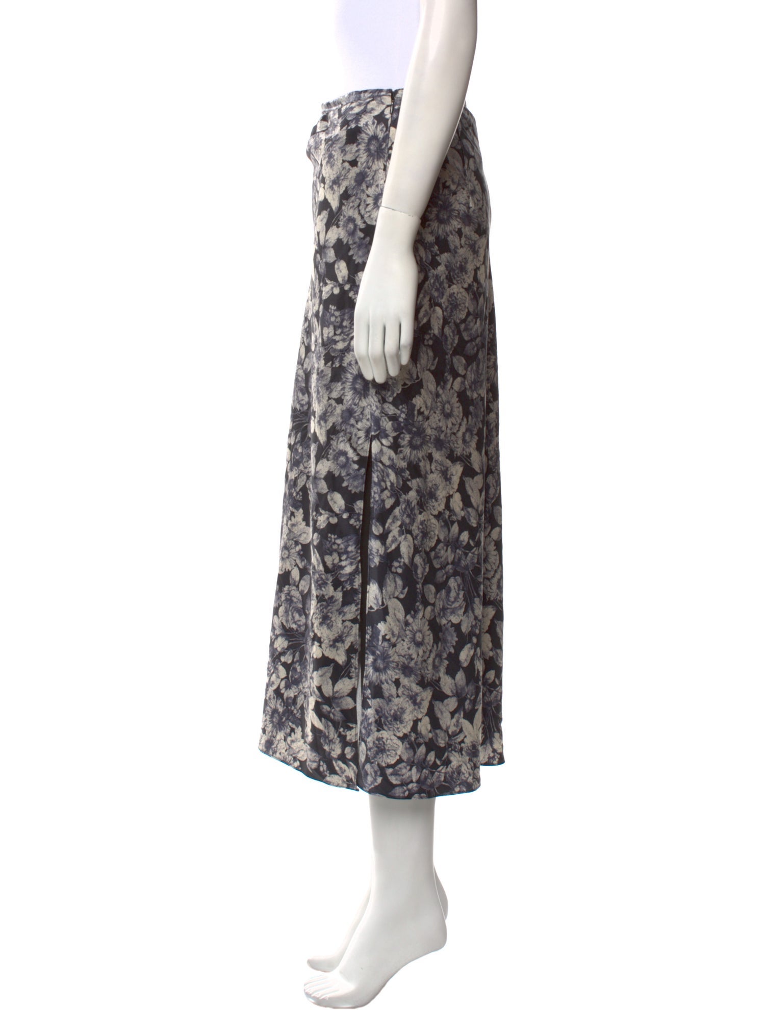 Cinq à Sept Silk Midi Length Skirt