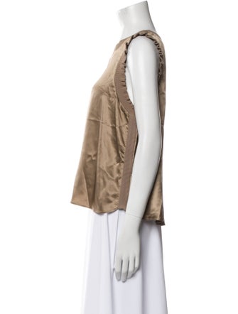 Cinq à Sept Silk Scoop Neck Top