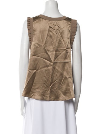 Cinq à Sept Silk Scoop Neck Top