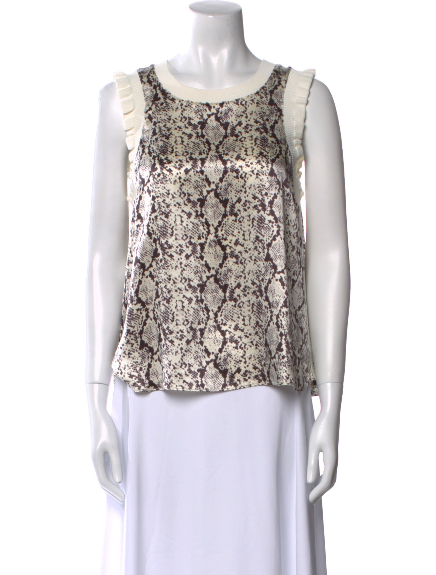 Cinq à Sept Silk Animal Print Top