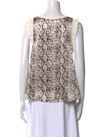 Cinq à Sept Silk Animal Print Top