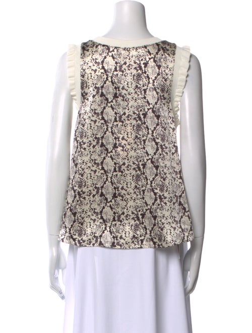 Cinq à Sept Silk Animal Print Top