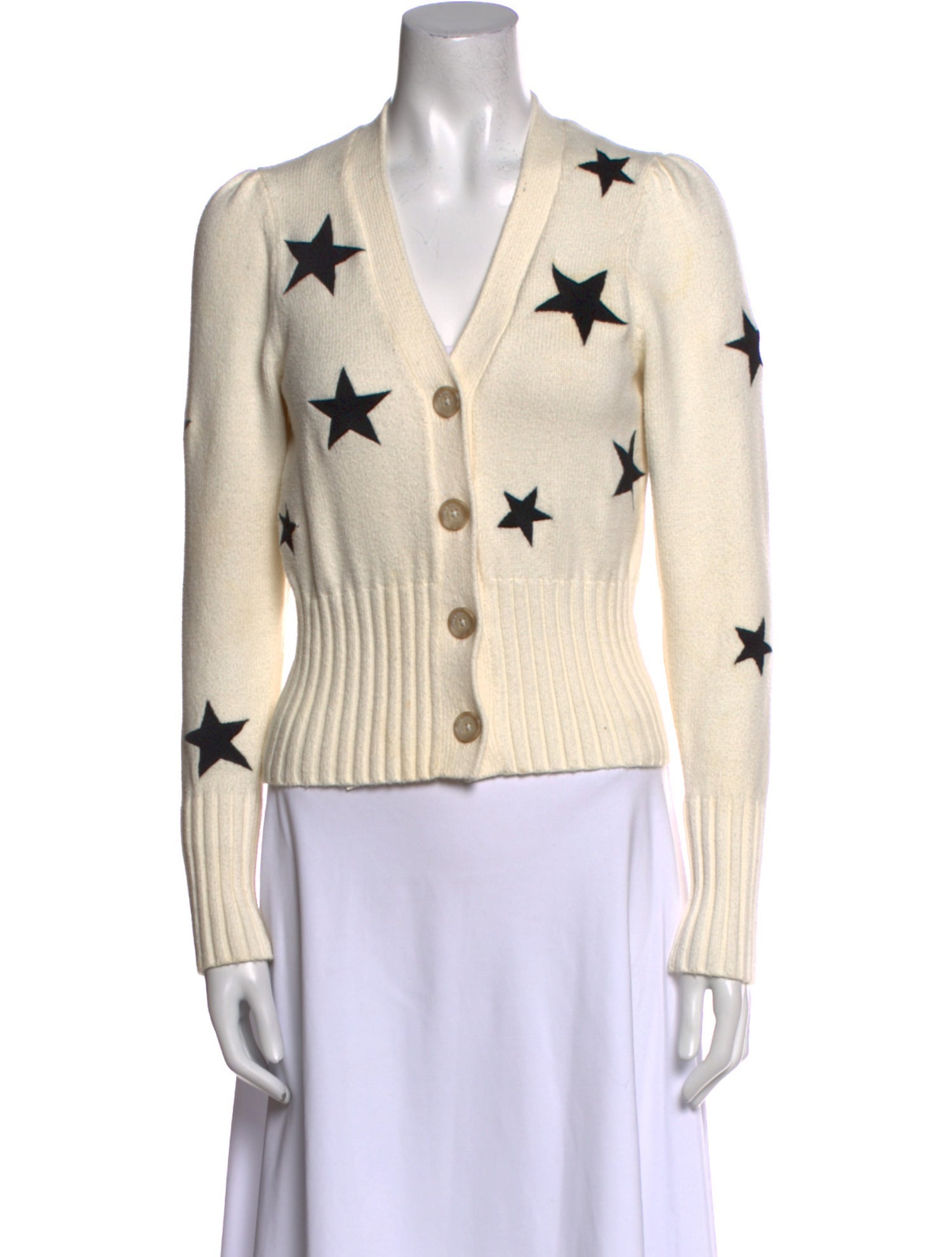 Cinq à Sept Graphic Print V-Neck Sweater