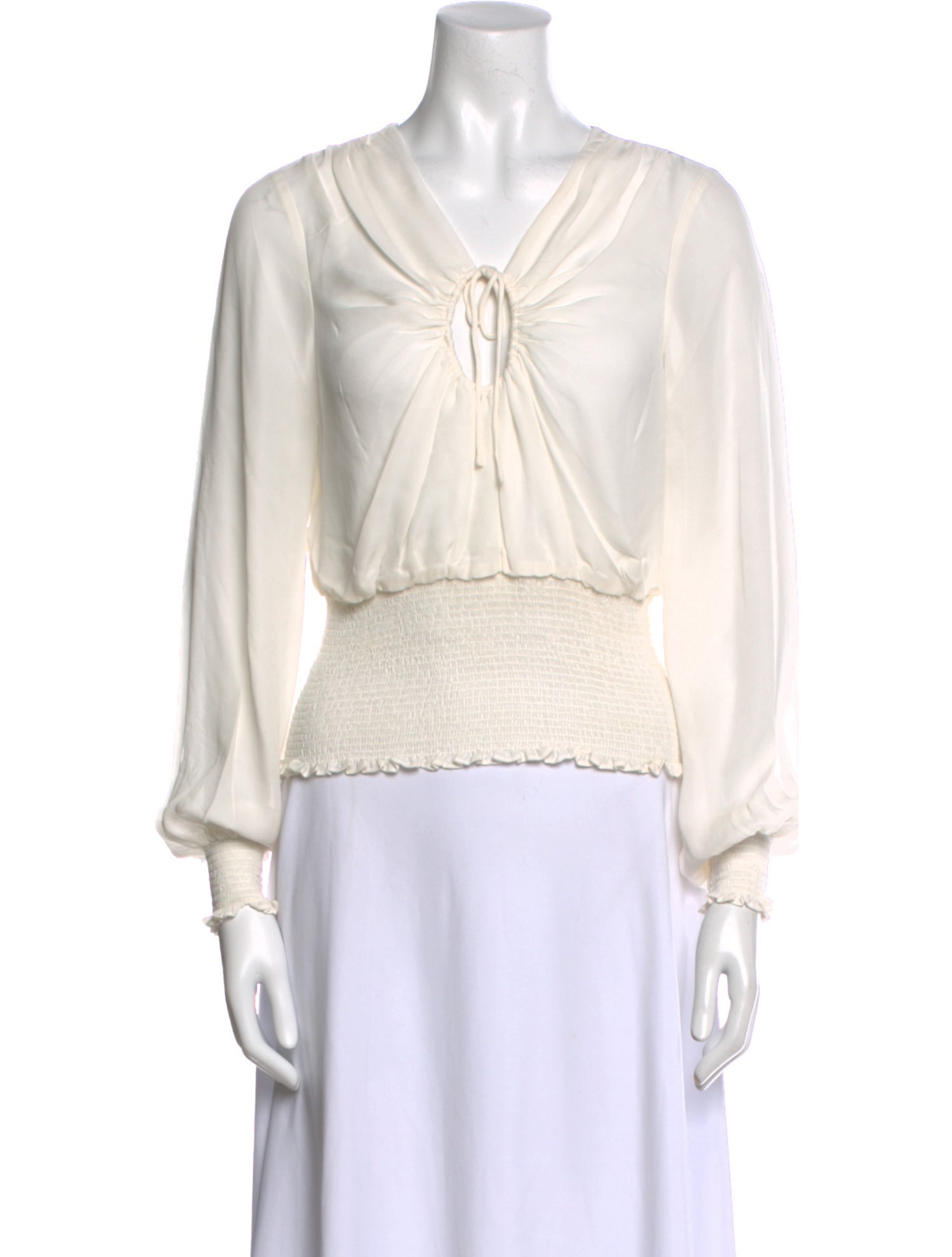 Cinq à Sept Silk V-Neck Blouse