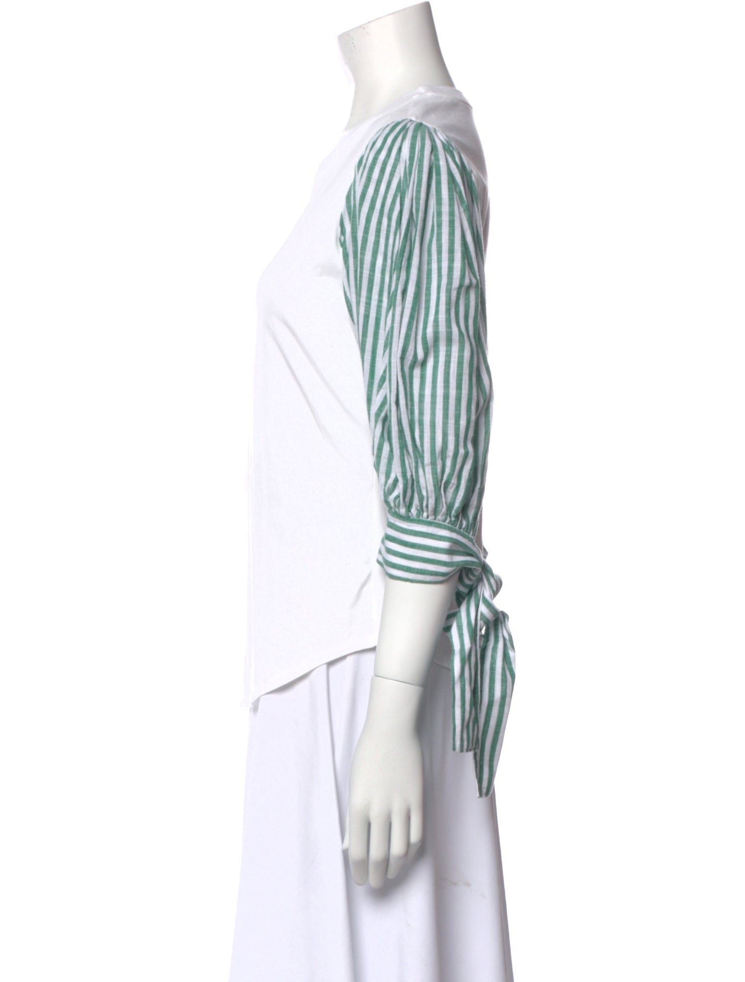 Cinq à Sept Striped Scoop Neck T-Shirt