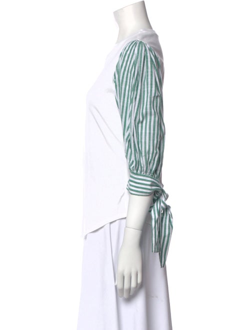 Cinq à Sept Striped Scoop Neck T-Shirt