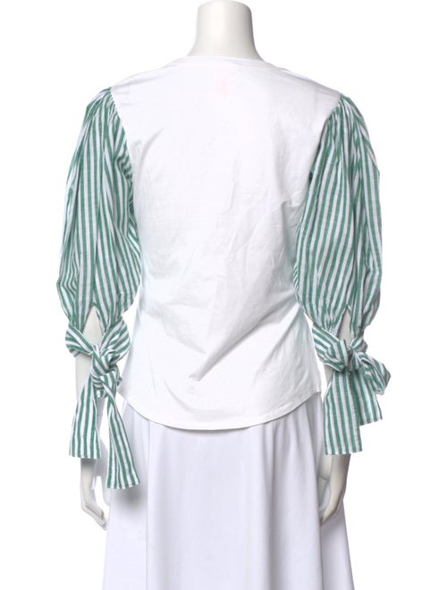 Cinq à Sept Striped Scoop Neck T-Shirt