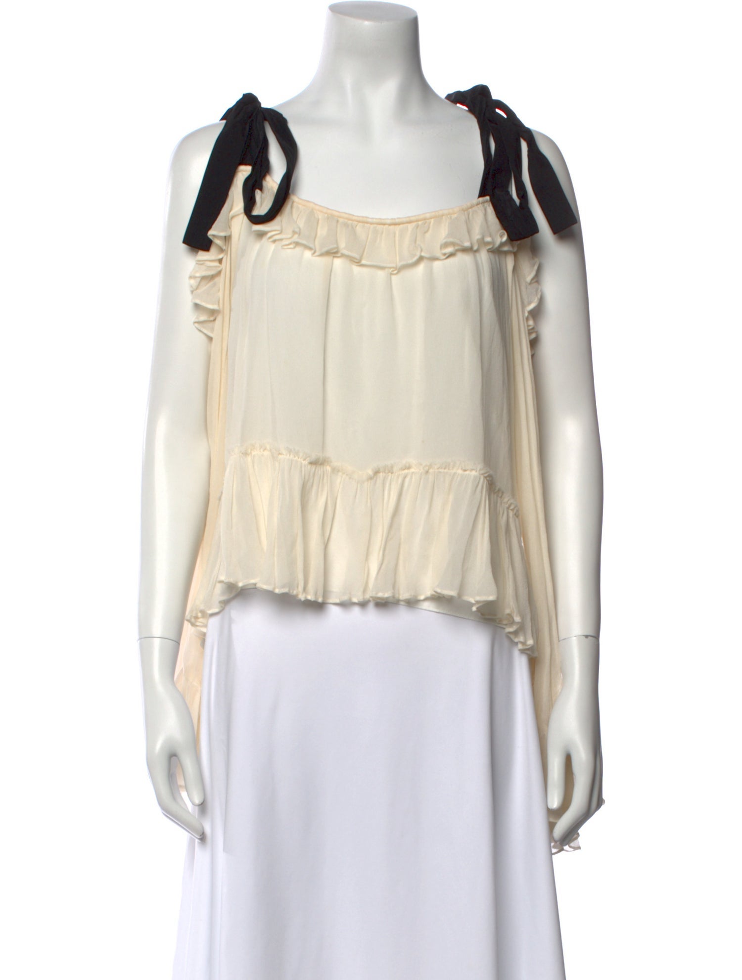 Cinq à Sept Silk Square Neckline Top