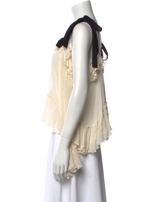 Cinq à Sept Silk Square Neckline Top