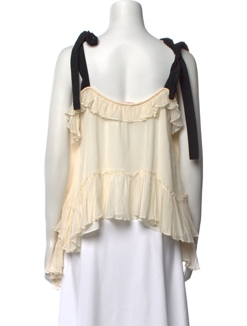 Cinq à Sept Silk Square Neckline Top