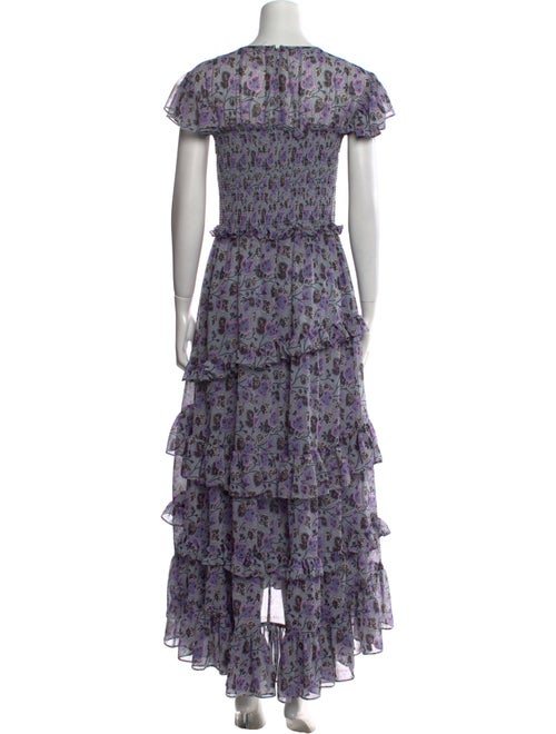 Cinq à Sept Floral Print Long Dress