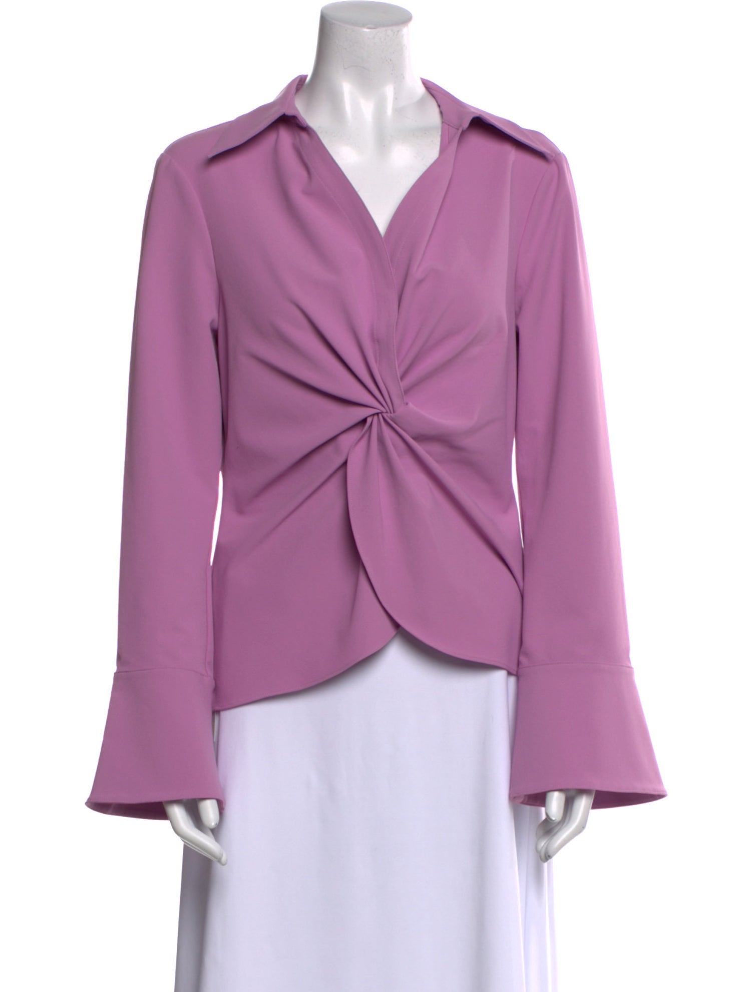 Cinq à Sept V-Neck Long Sleeve Blouse