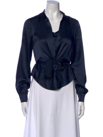 Cinq à Sept Silk V-Neck Blouse