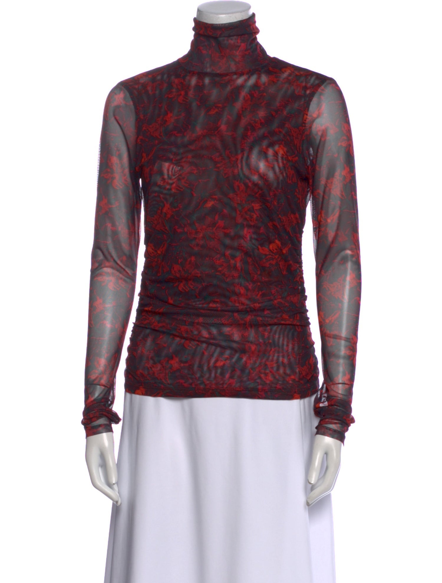 Cinq à Sept Printed Turtleneck Top