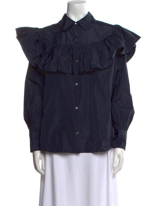 Cinq à Sept Long Sleeve Button-Up Top