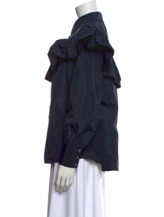 Cinq à Sept Long Sleeve Button-Up Top