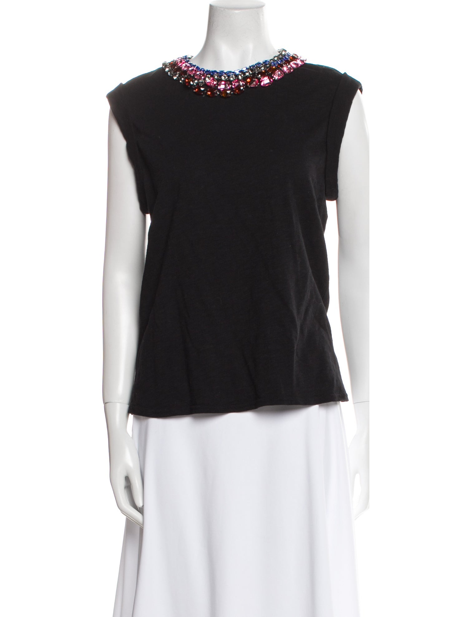 Cinq à Sept Bateau Neckline Sleeveless Top