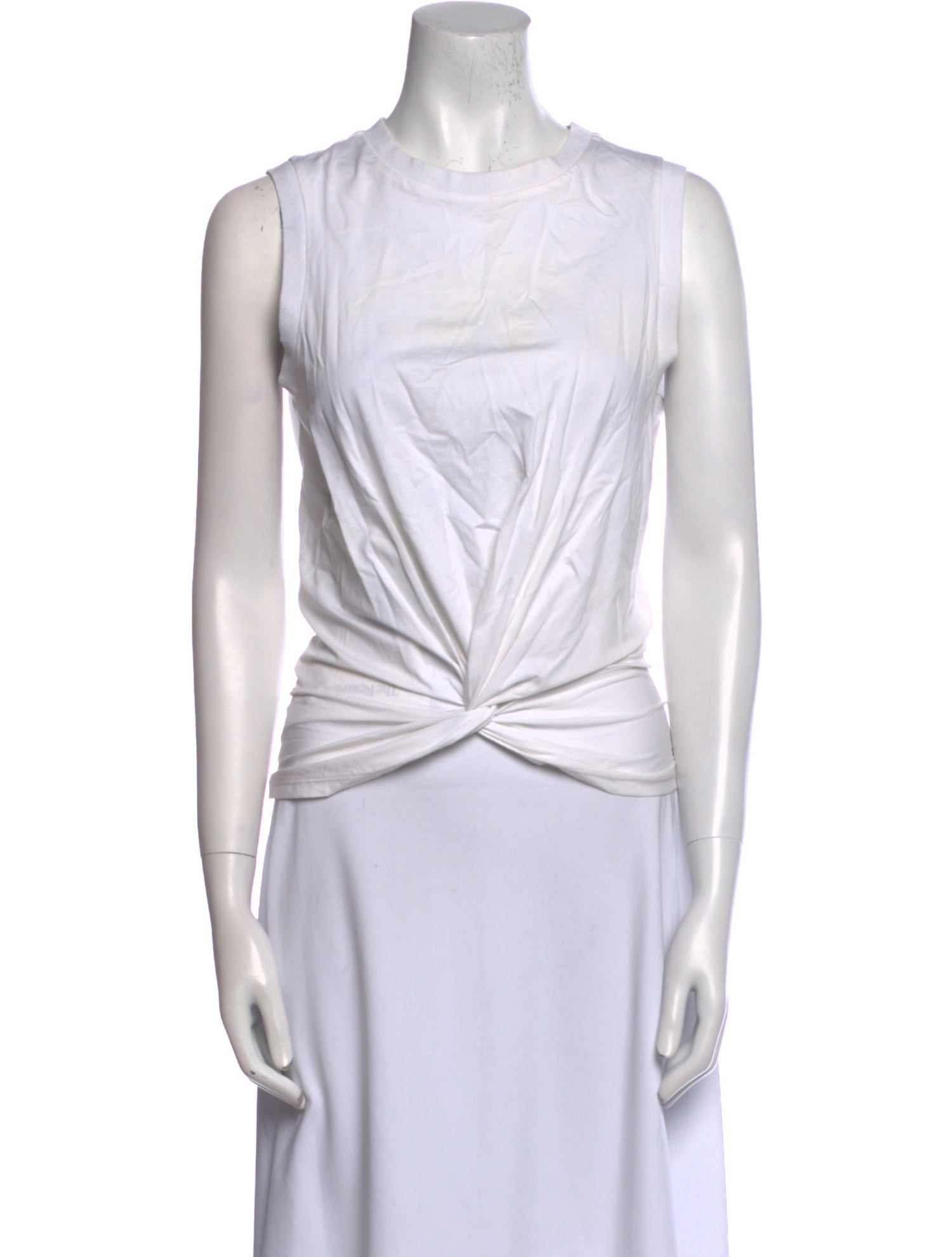 Cinq à Sept Crew Neck Sleeveless Crop Top