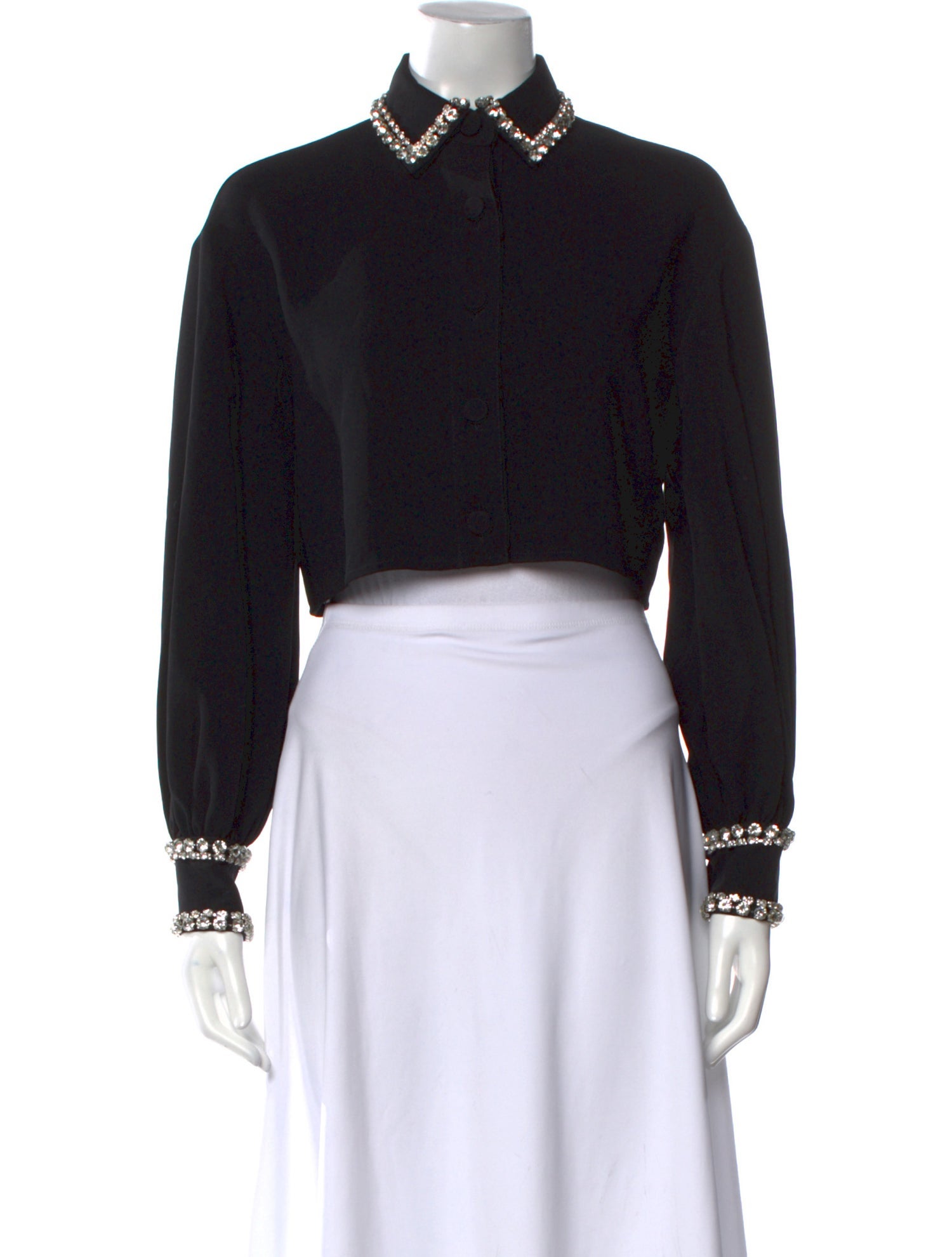 Cinq à Sept Long Sleeve Crop Top