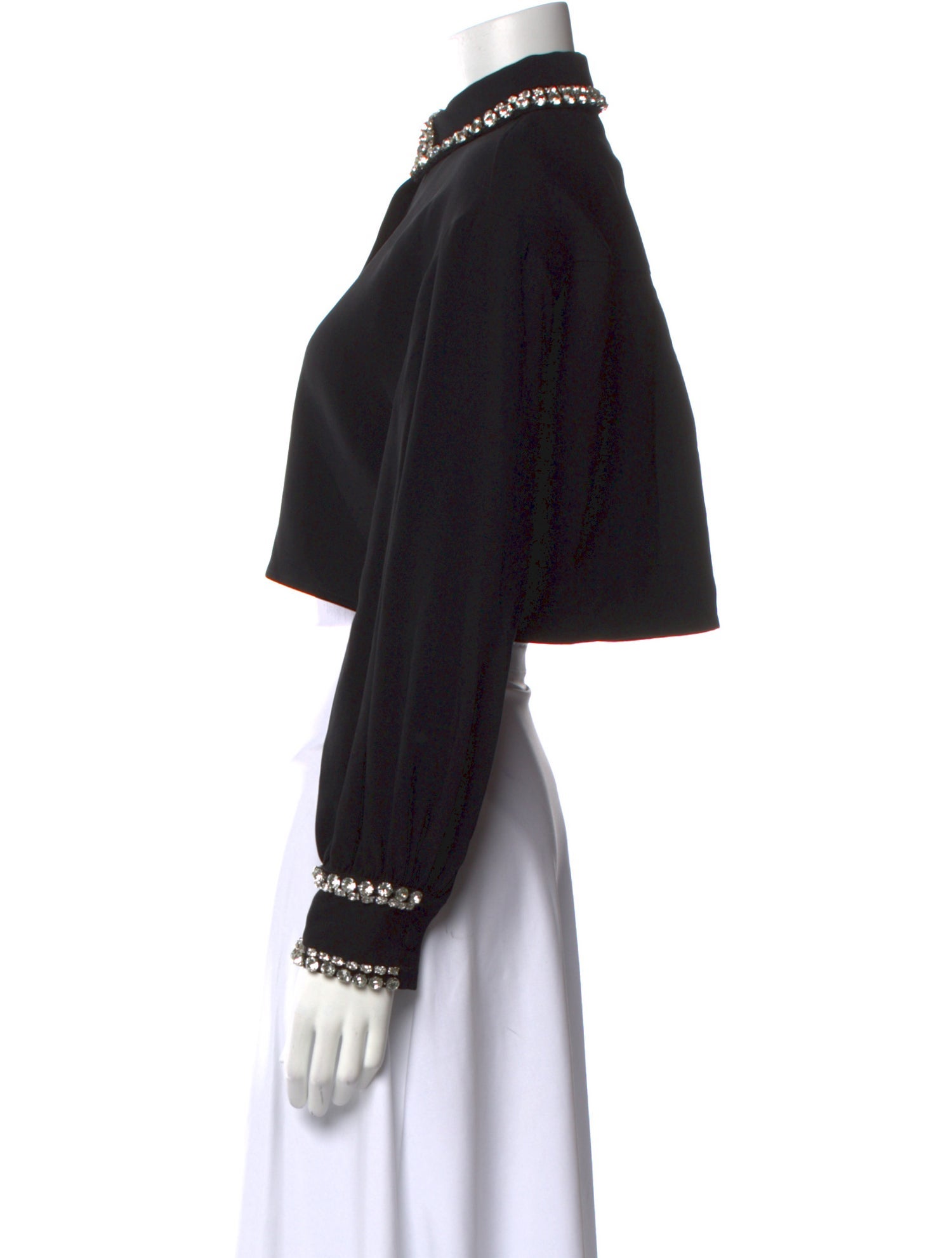 Cinq à Sept Long Sleeve Crop Top