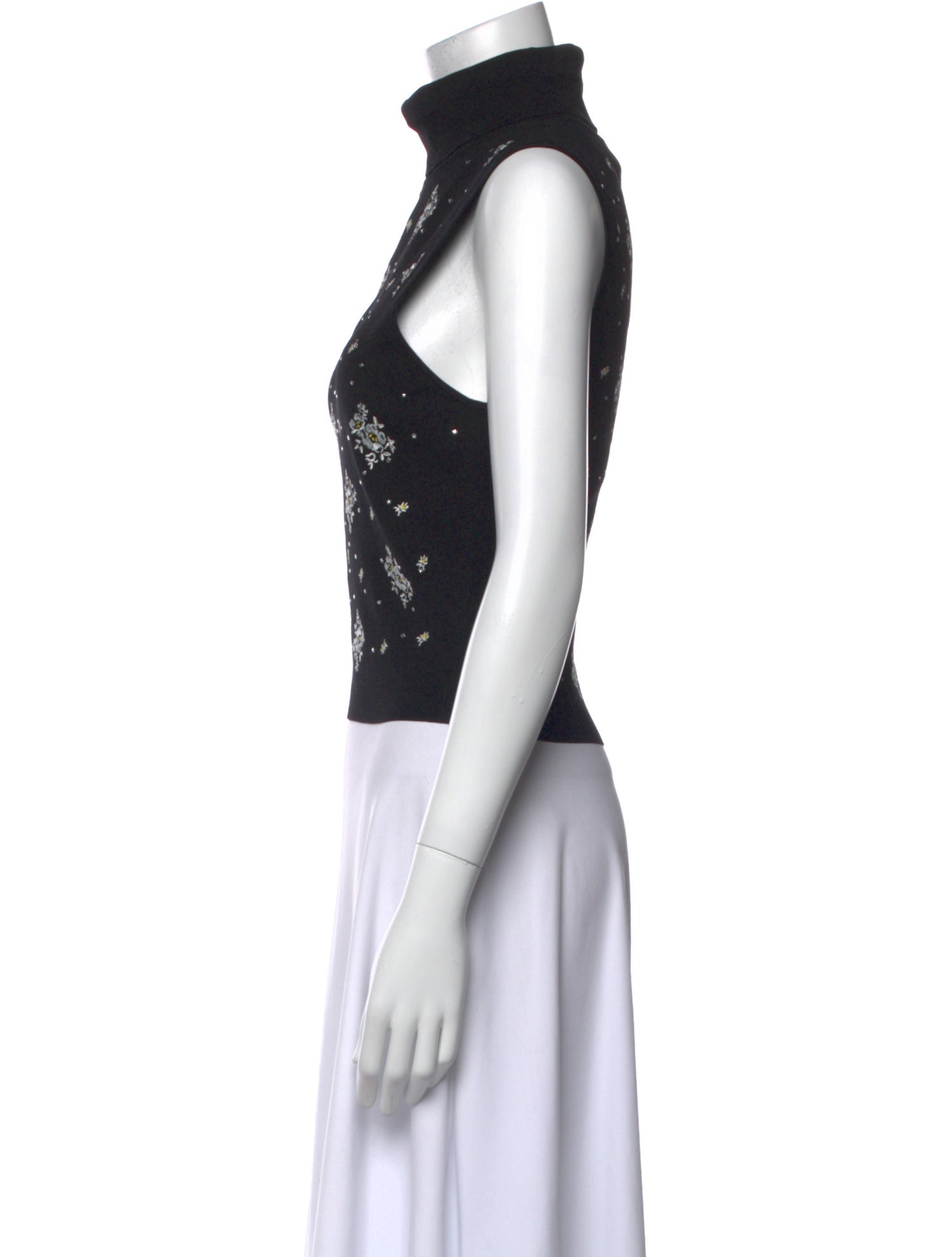 Cinq à Sept Printed Turtleneck Crop Top