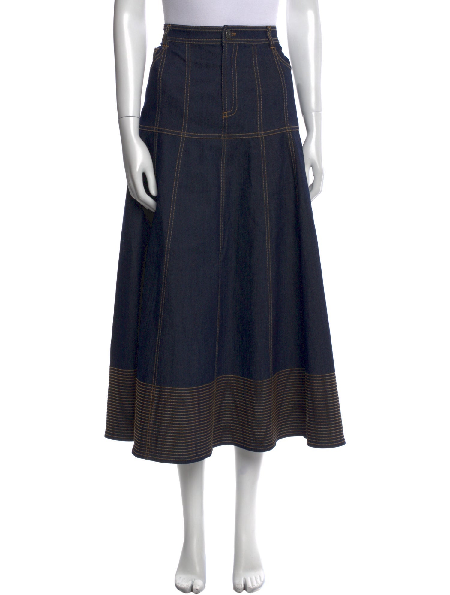 Cinq à Sept Striped Midi Length Skirt w/ Tags