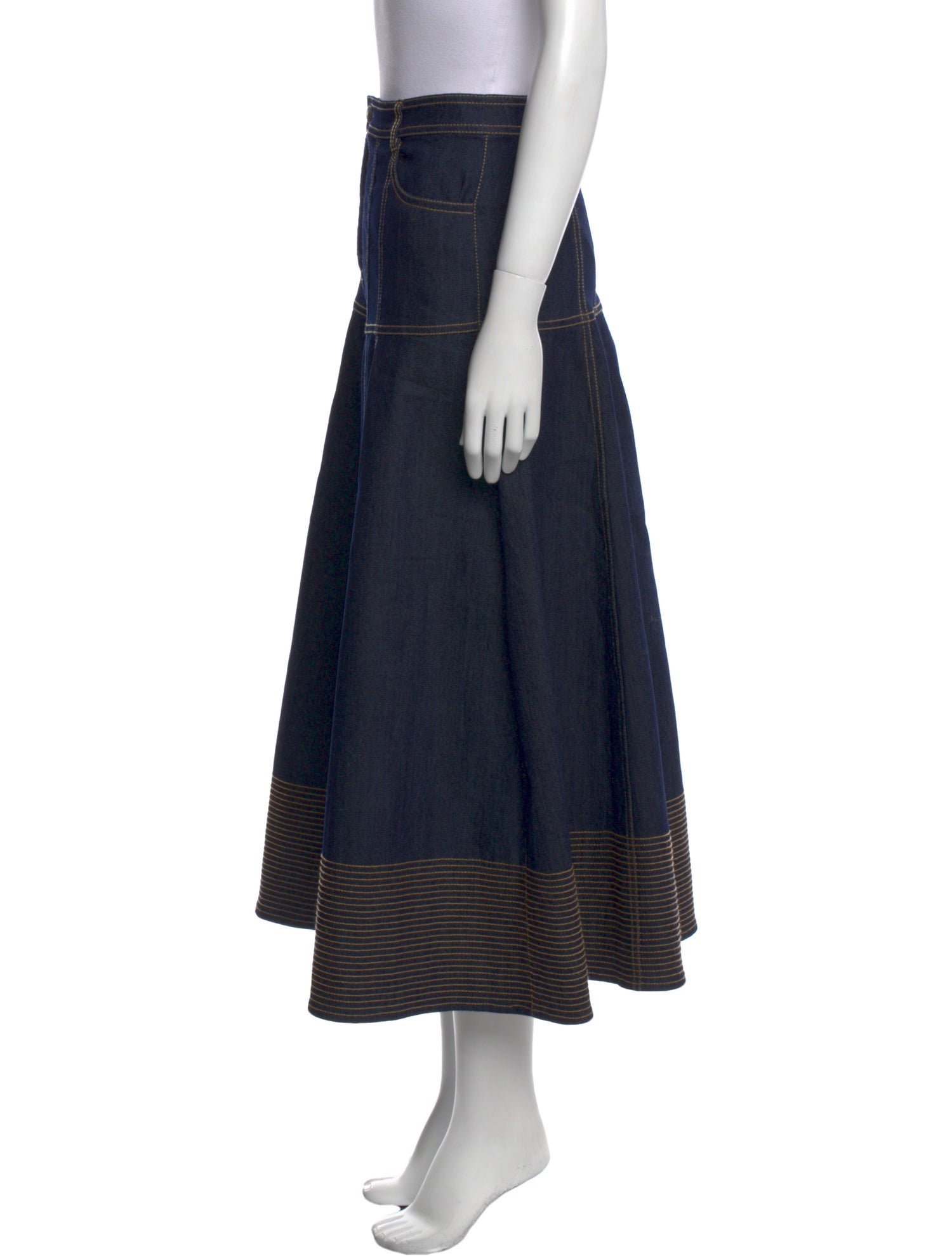 Cinq à Sept Striped Midi Length Skirt w/ Tags