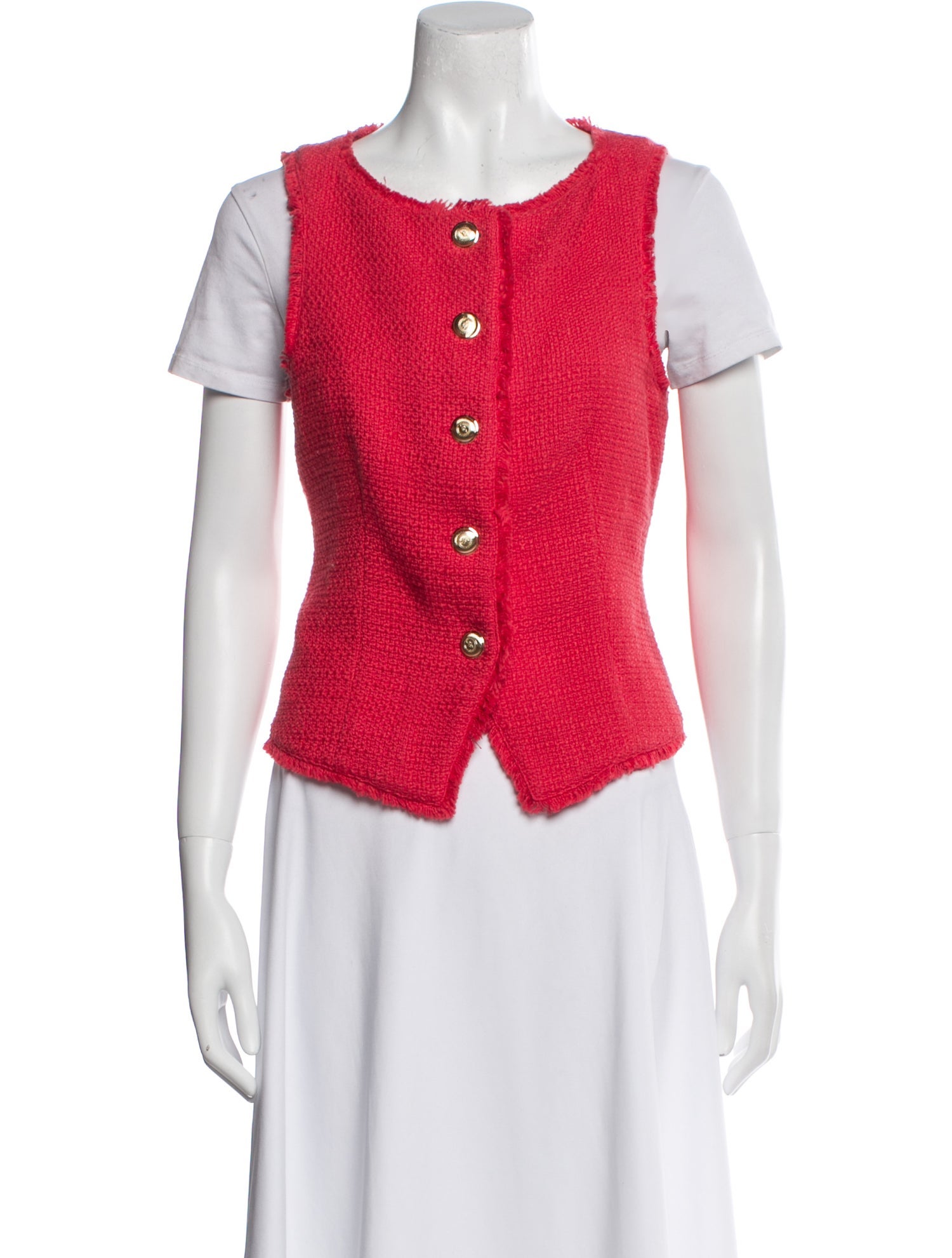 Cinq à Sept Tweed Pattern Vest