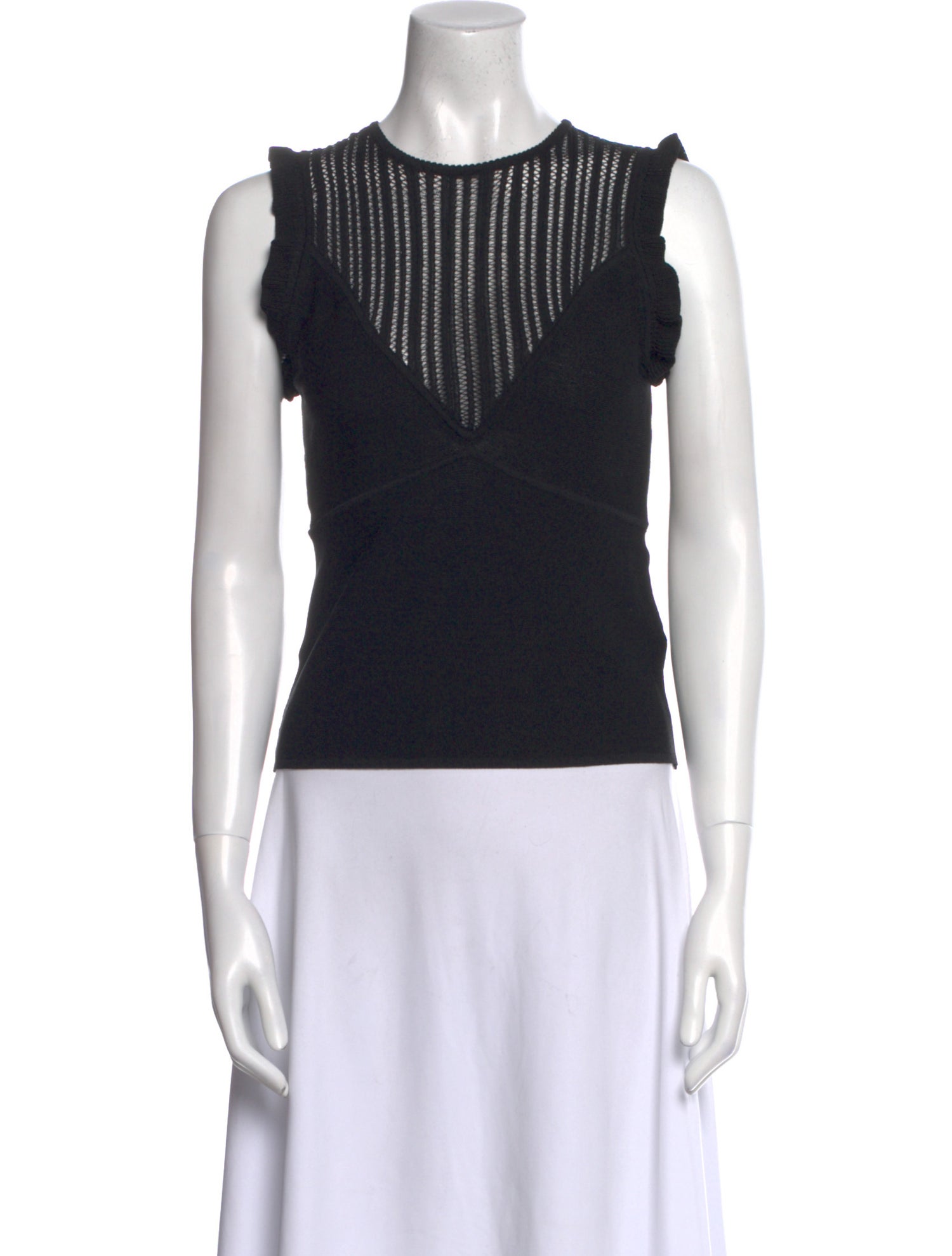 Cinq à Sept Crew Neck Sleeveless Top